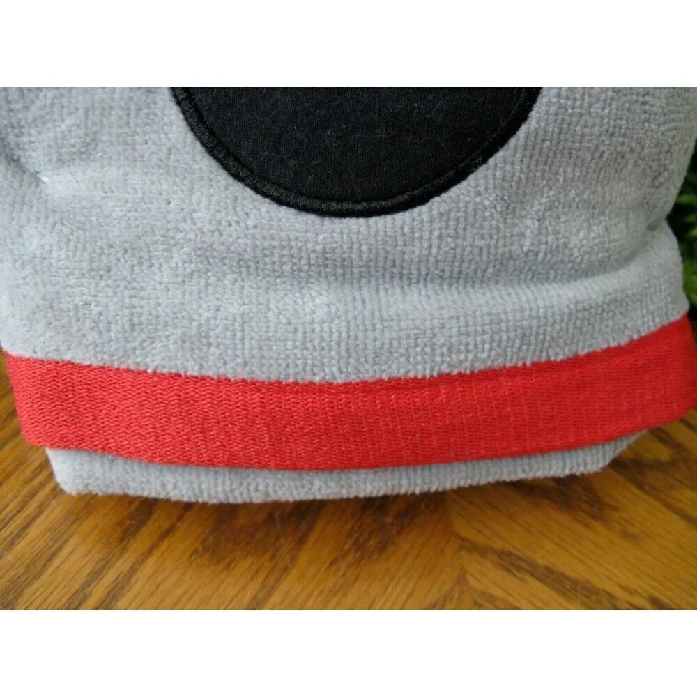 New Disney Minnie Mouse Red, Gray, Black Plush Bathroom Hand Towels Set of 2